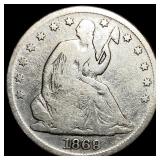 1869 Seated Liberty Half Dollar NICELY CIRCULATED