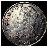 1830 Capped Bust Half Dollar NEARLY UNCIRCULATED