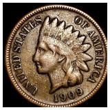 1909-S Indian Head Cent LIGHTLY CIRCULATED