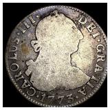 1773 Silver 2 Reales Mexico City Mint (Mo). NICELY