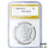 1900-O/CC Morgan Silver Dollar PGA AU55