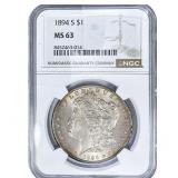 1894-S Morgan Silver Dollar NGC MS63