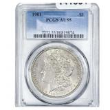 1901 Morgan Silver Dollar PCGS AU55