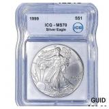 1999 Silver Eagle ICG MS70