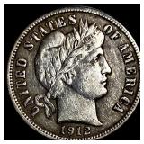 1912-S Silver Barber Dime CLOSELY UNCIRCULATED