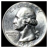1938 Silver Washington Quarter UNCIRCULATED