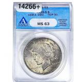 1928-S Silver Peace Dollar ANACS MS63 VAM-3 DDO