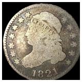 1821 Silver Capped Bust Dime NICELY  CIRCULATED