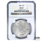 1885 Morgan Silver Dollar NGC MS65