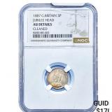 1887 Great Britain Silver 3 Pence Jubilee Head NGC