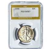 1946 Walking Liberty Half Dollar PGA MS67