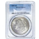 1887-O Morgan Silver Dollar PCGS MS64
