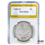 1880-CC Morgan Silver Dollar PGA MS66