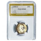 1946-S Washington Silver Quarter PGA MS68
