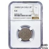1848 Chile Silver 2 Reales NGC G6