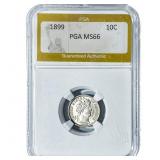 1899 Barber Dime PGA MS66