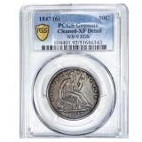 1847 Seated Liberty Half Dollar PCGS XFDETAIL
