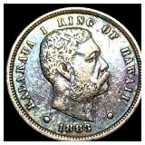 1883 Hawaii Silver Dime NEARLY UNCIRCULATED
