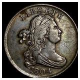 1804 Half Cent Draped Bust NEARLY UNCIRCULATED