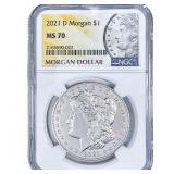 2021-D Morgan Silver Dollar NGC MS70