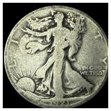 1921-S Silver Walking Liberty Half Dollar  NICELY