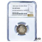 1807/6 Colonial Spain Silver 1 Real NGC VG Details