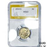 1914-S Buffalo Nickel PGA MS63