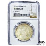 1927 Chile Silver 2 Pesos NGC F Details