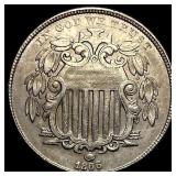 1866 Shield Nickel CLOSELY UNCIRCULATED