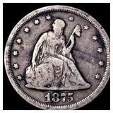 1875-S Silver Twenty Cents LIGHTLY CIRCULATED