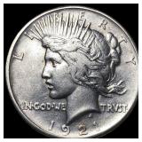 1921 Silver Peace Dollar NEARLY UNCIRCULATED