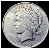 1922 Silver Peace Dollar CLOSELY UNCIRCULATED