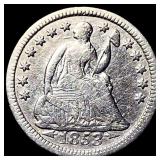1853 Arrows Seated Liberty Half Dime CLOSELY UNCIR