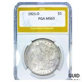 1921-D Morgan Silver Dollar PGA MS63