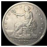 1877 Silver Trade Dollar NEARLY UNCIRCULATED