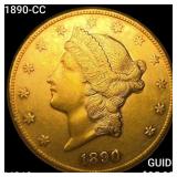 1890-CC $20 Gold Double Eagle UNCIRCULATED