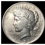 1921 Silver Peace Dollar CHOICE AU
