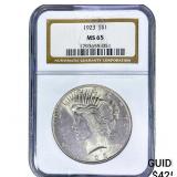 1923 Silver Peace Dollar NGC MS65