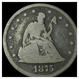 1875 Seated Liberty Twenty Cents LIGHTLY  CIRCULA