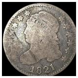 1821 Silver Capped Bust Dime NICELY  CIRCULATED