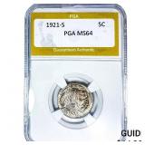 1921-S Buffalo Nickel PGA MS64