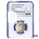 1808 RF Germany 10K Hesse-Darmstadt NGC MS64