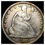 1858-O Silver Half Dollar NEARLY UNCIRCULATED