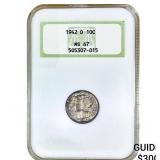 1942-D Mercury Silver Dime NGC MS67