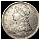 1837 Capped Bust Half Dollar NEARLY UNCIRCULATED