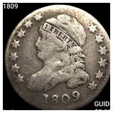 1809 Capped Bust Dime NICELY CIRCULATED