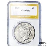 1928 Silver Peace Dollar PGA MS63