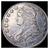 1825 Capped Bust Half Dollar NEARLY UNCIRCULATED