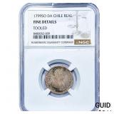 1799 Colonial Spain Silver 1 Real NGC F Details