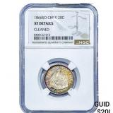 1866 Chile Silver 20 Cent NGC XF Details